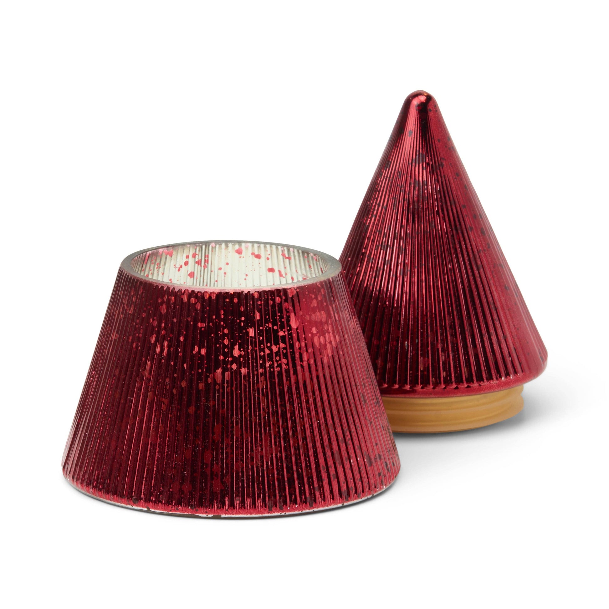 Christmas 7oz/198g Red Stacked Tree Candle - Winter Berry