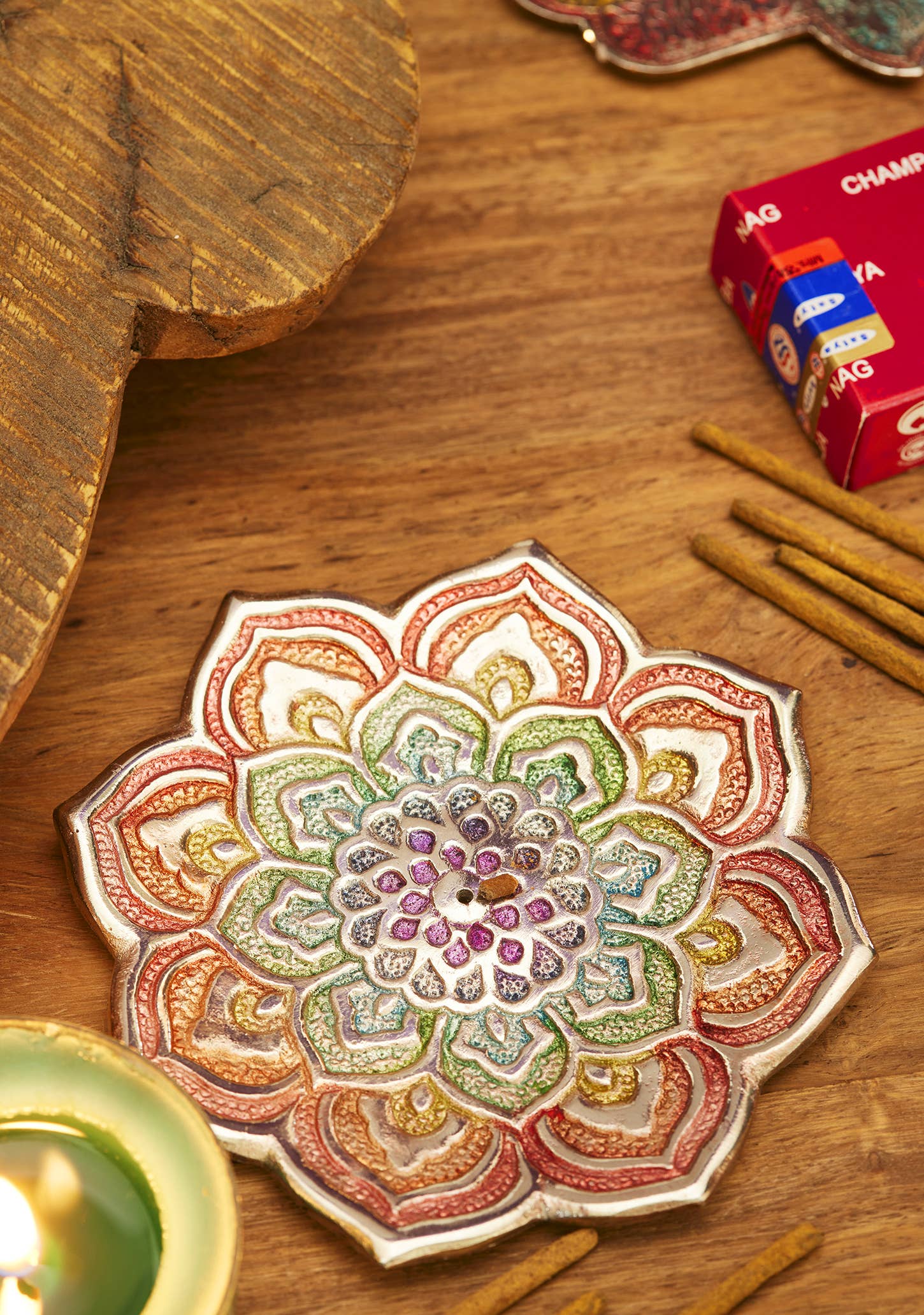 Rainbow Mandala Incense Holder