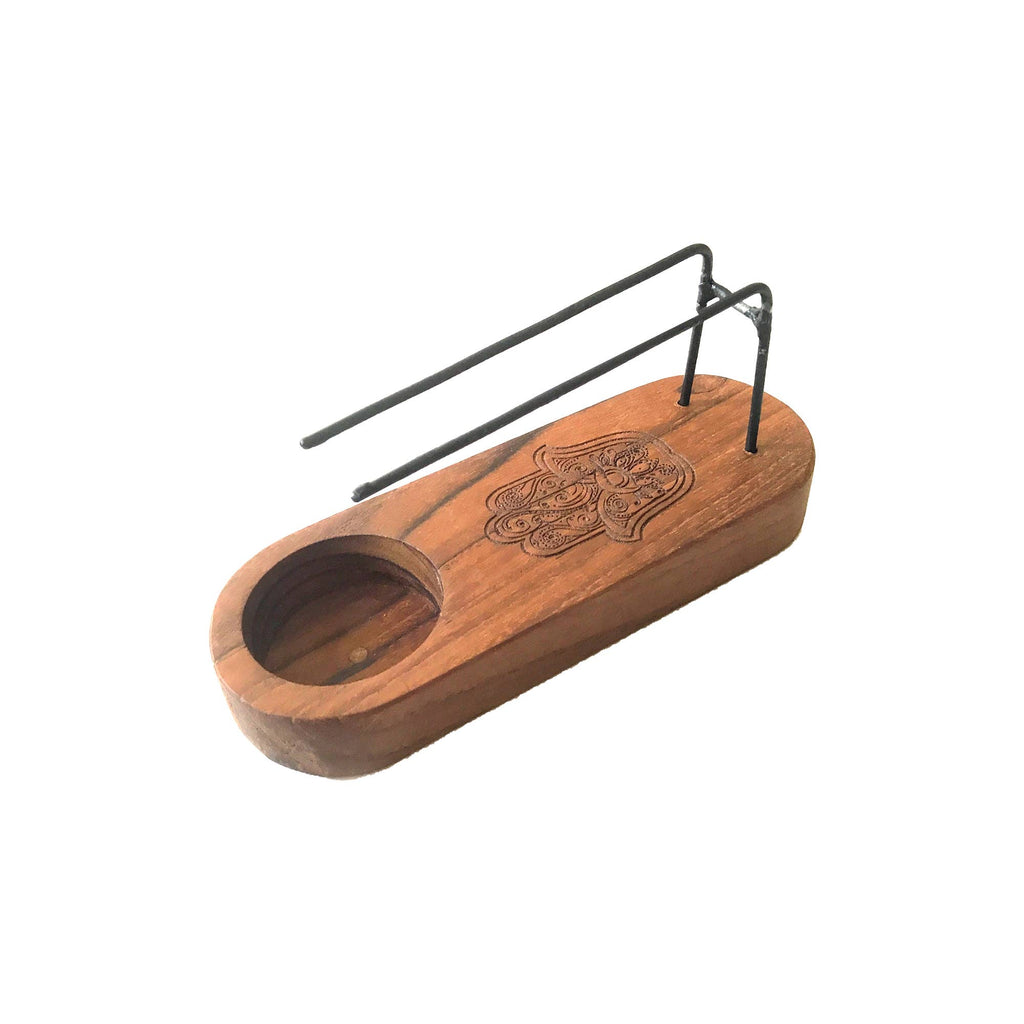 Palo Santo Heaters: Small Palo Santo Heater - Teak Wood - Mandala Design