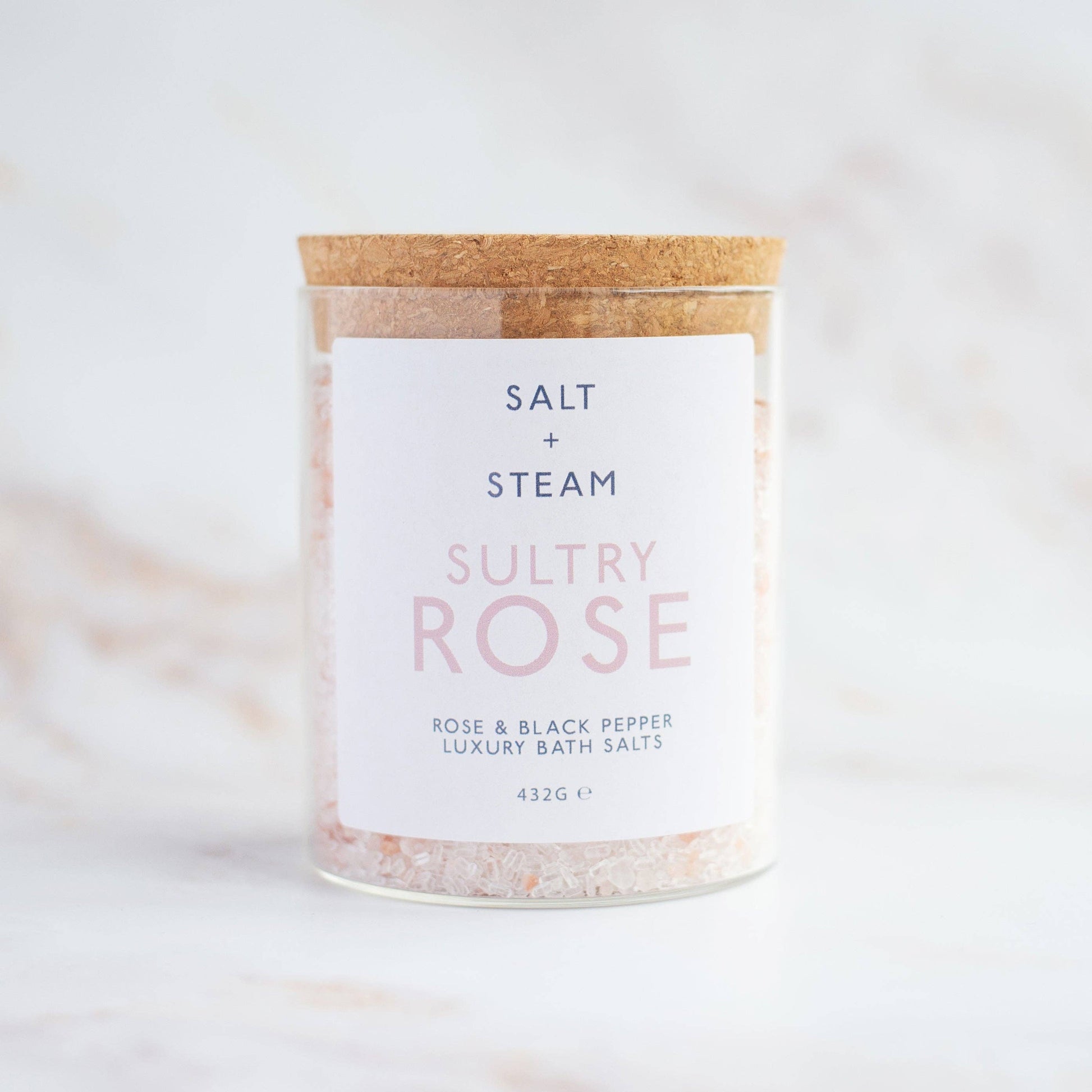 Sultry Rose - Rose & Black Pepper Bath Salts 80g & 432g: Jar