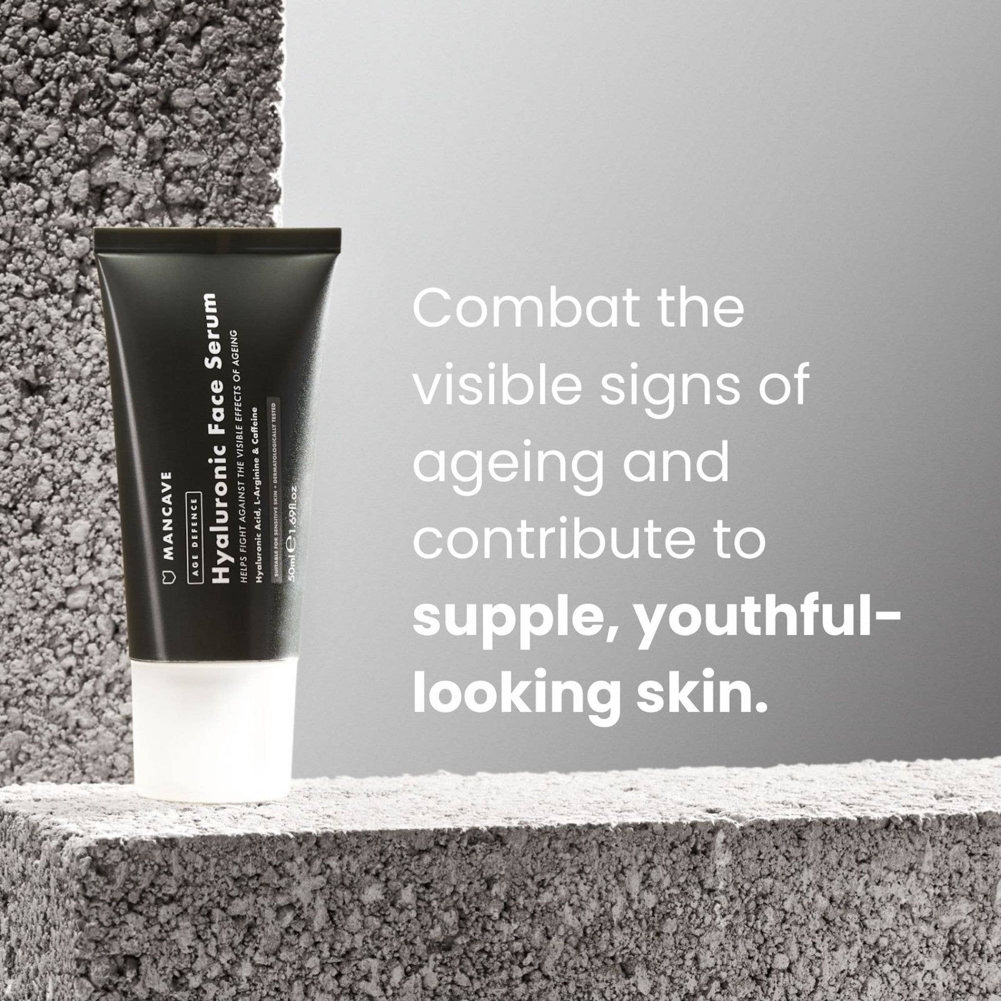 Hyaluronic Face Serum, Mens Skincare, Anti Ageing: 50ml