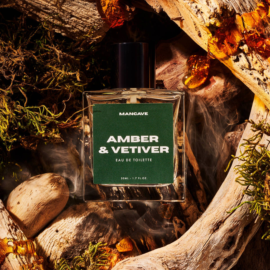 Mens Premium Fragrance Set, Amber & Vetiver, Mens Gifts