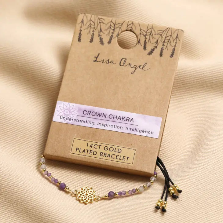 Lisa Angel - Crown Chakra 14ct Gold Plated Braclet