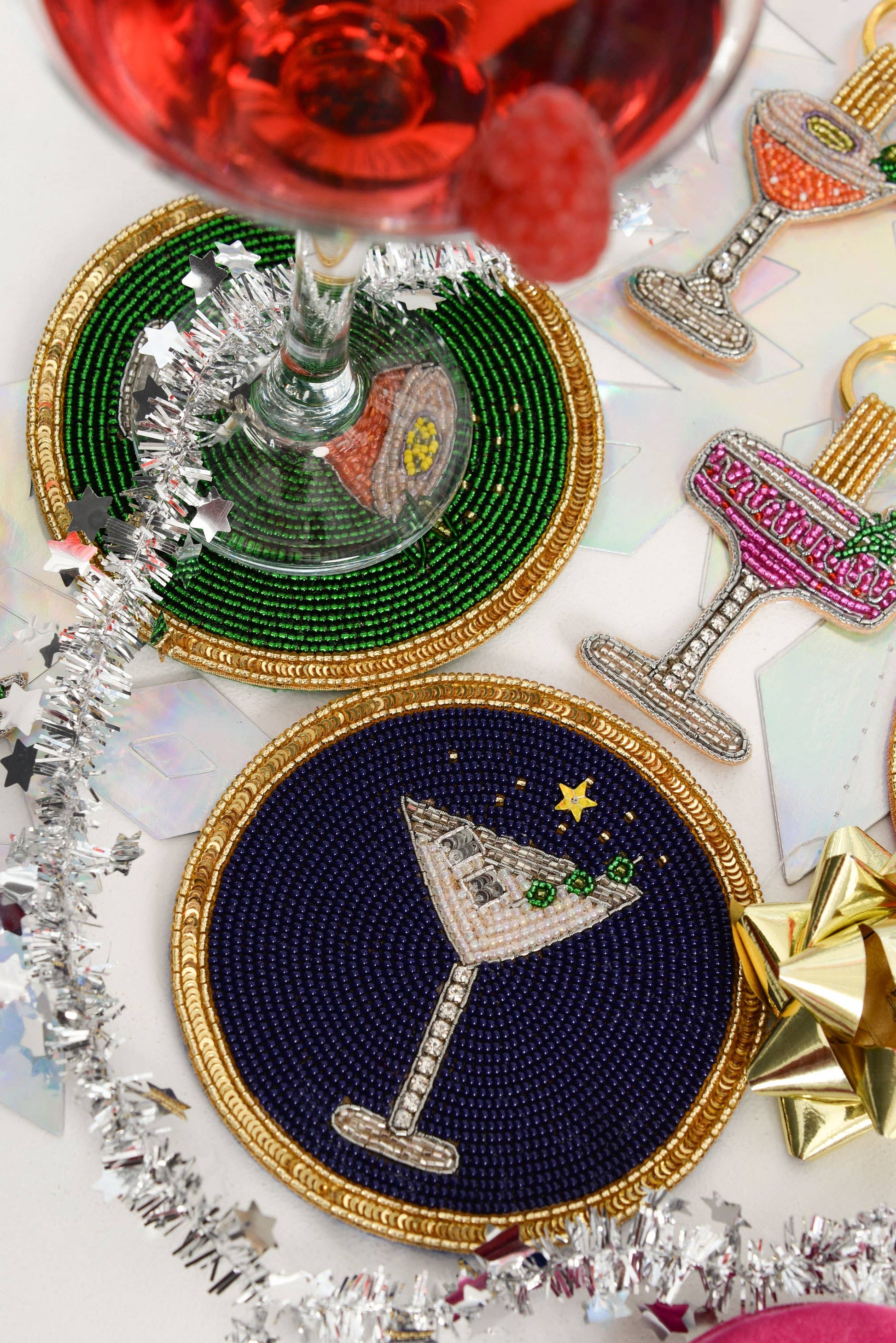 WINTER COCKTAIL COASTERS - PACK OF FOUR