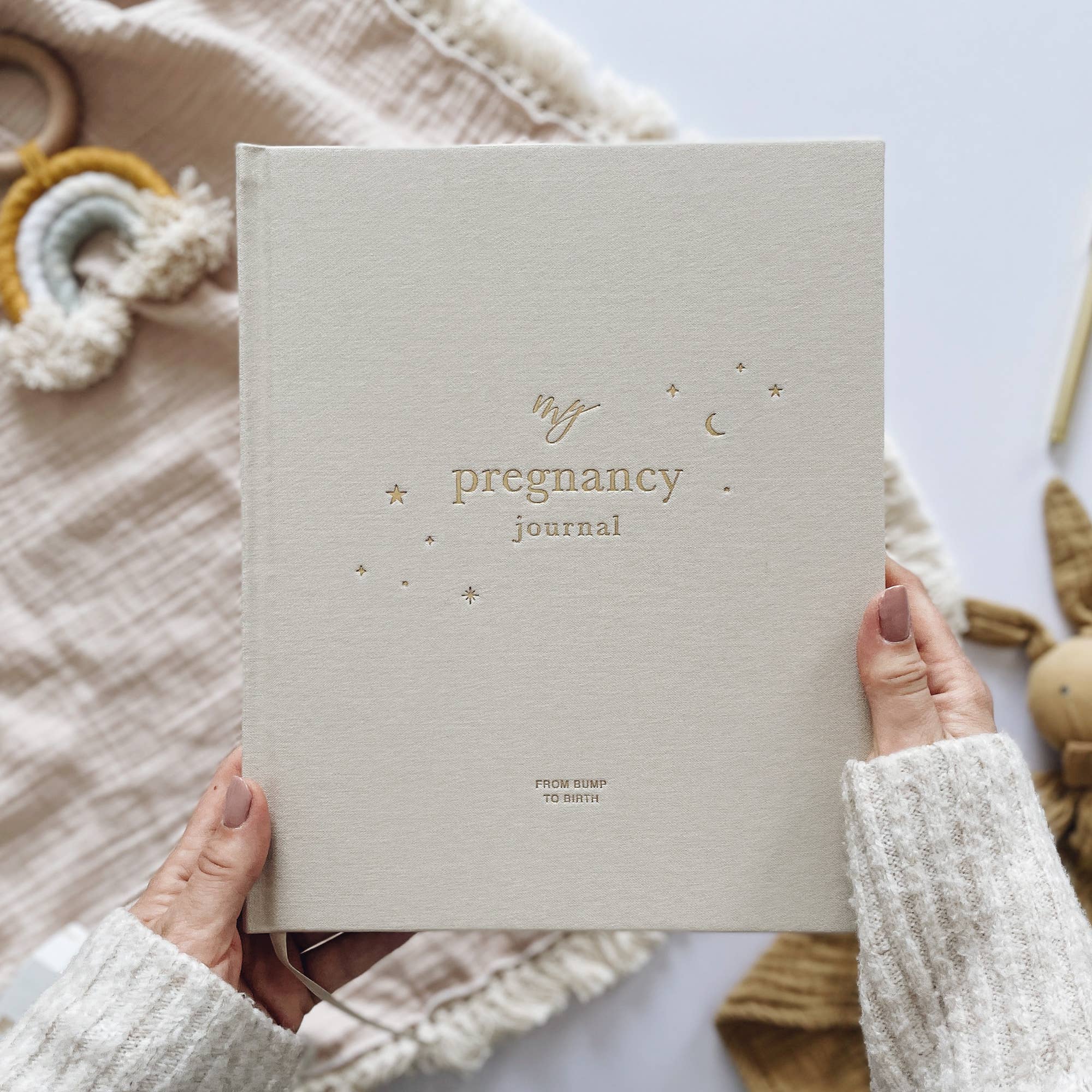 Pregnancy Journal (Pearl) - keepsake parents to be journal