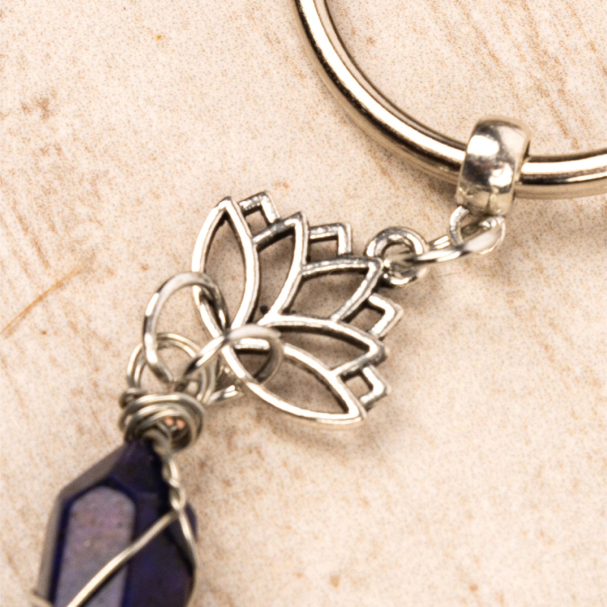 Keychain's: Lotus & Blue