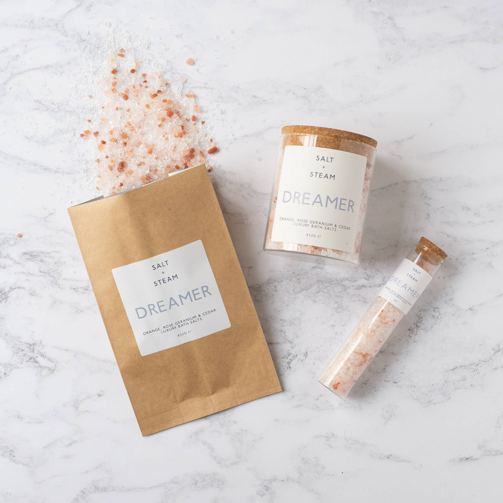 Dreamer - Rose Geranium & Cedar Bath Salts 80g & 432g: Jar