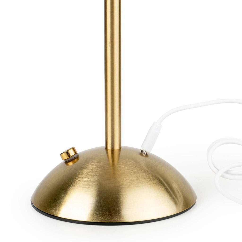 Luna Luxe LED Touch Table Lamp - White/Brass 1pk