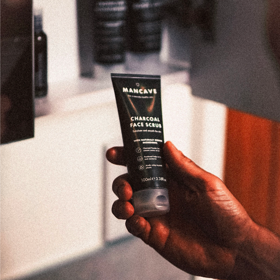 Charcoal Face Scrub 100ml, Mens Skincare Routine, Mens Gifts: 100ml