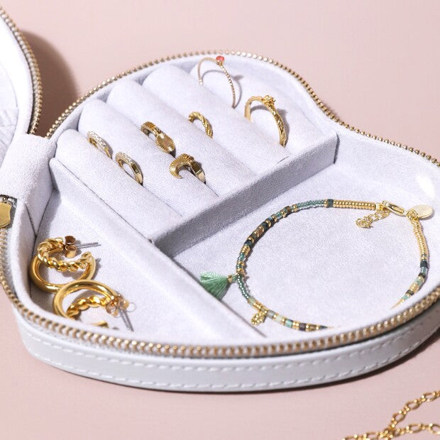 Heart Travel Jewellery Case