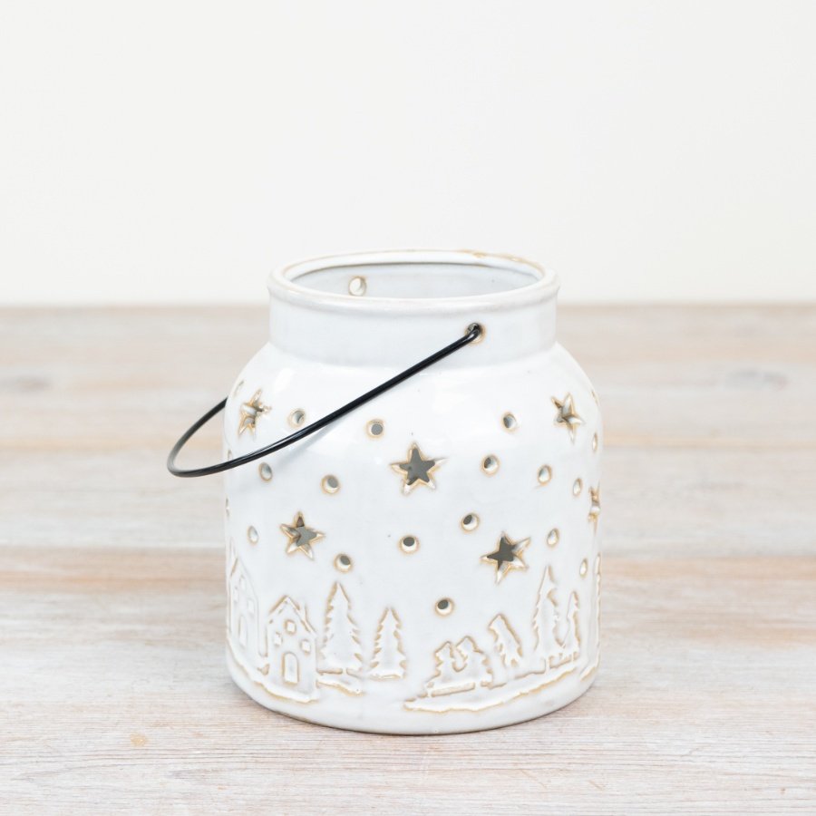 Portland Living White Candle Star Lantern - Small