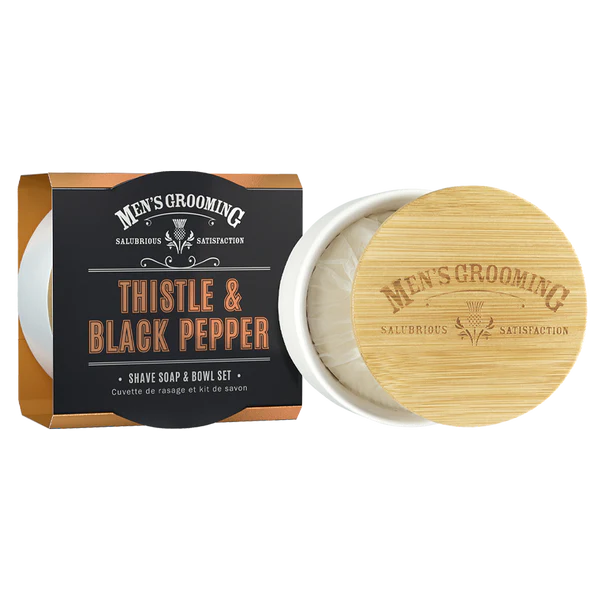 Thistle & Black Pepper Shave Soap In Bowl