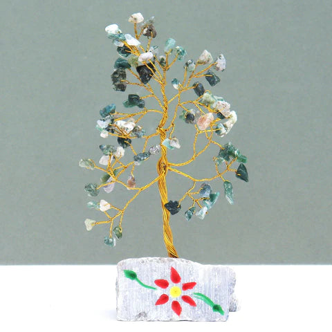 Moss Agate Gemstone Tree