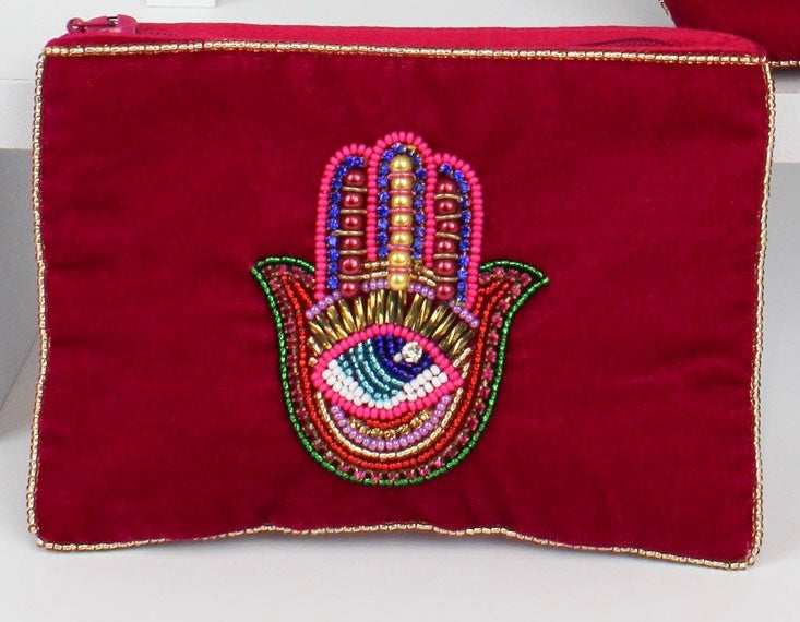 Rainbow Hamsa Hand Coin Purse