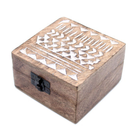 White Wash Wooden Box