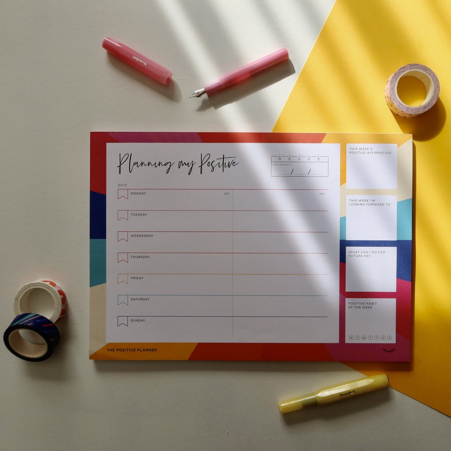 The Positive Planner - Weekly Desk Pad