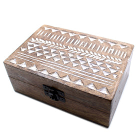 White Wash Wooden Box