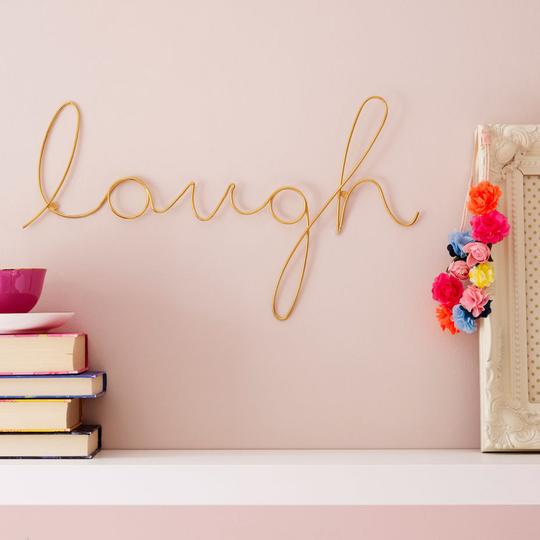 Laugh Gold Wire Word Art