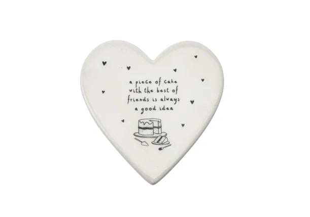 A Piece Of Cake Heart Coaster