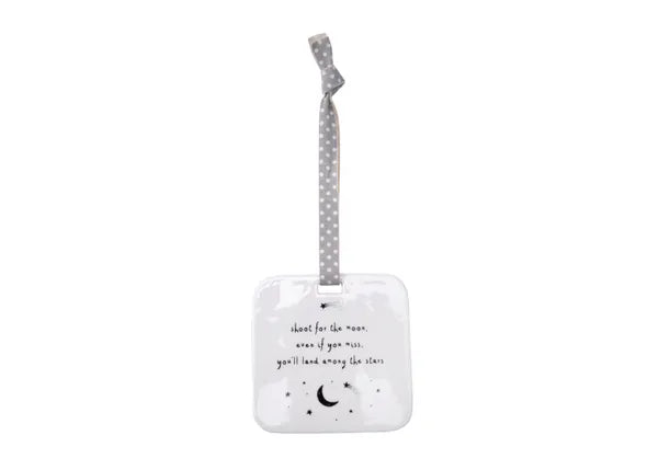 Shoot For The Moon Ceramic Hanger