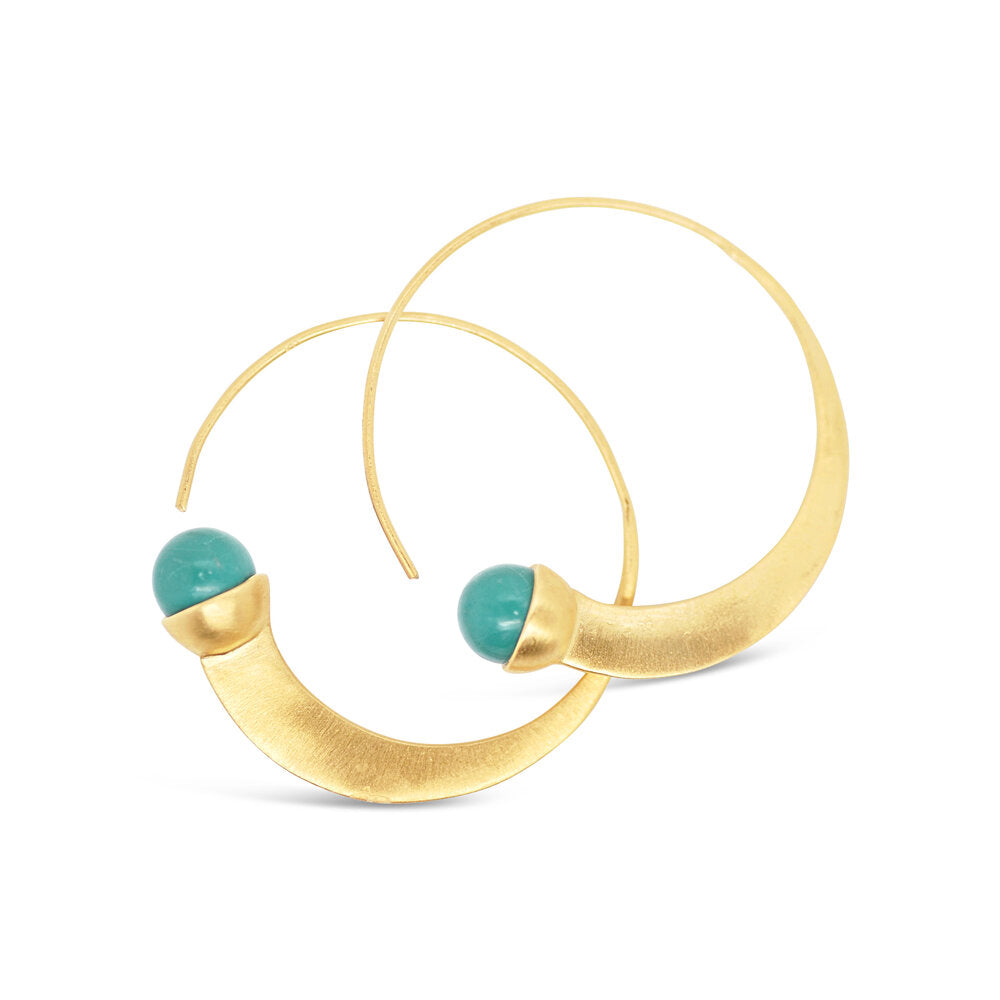 Turquoise Temptress -Green Turquoise Earrings